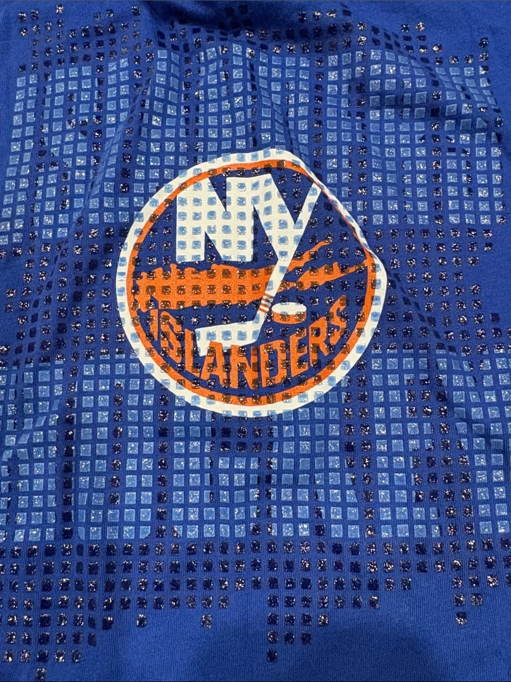 Reebok Blue New York Islanders Graphic Tee with Orange Logo